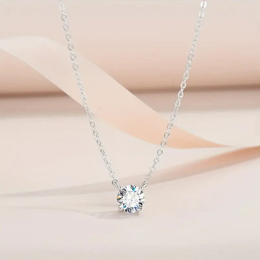 Silver s925 Moissanite Necklace Pendant Milky Way Necklace For Her