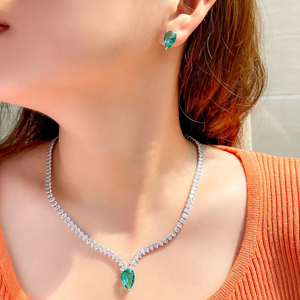 Waterdrop Cubic Zirconia Jewelry Set