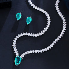 Waterdrop Cubic Zirconia Jewelry Set