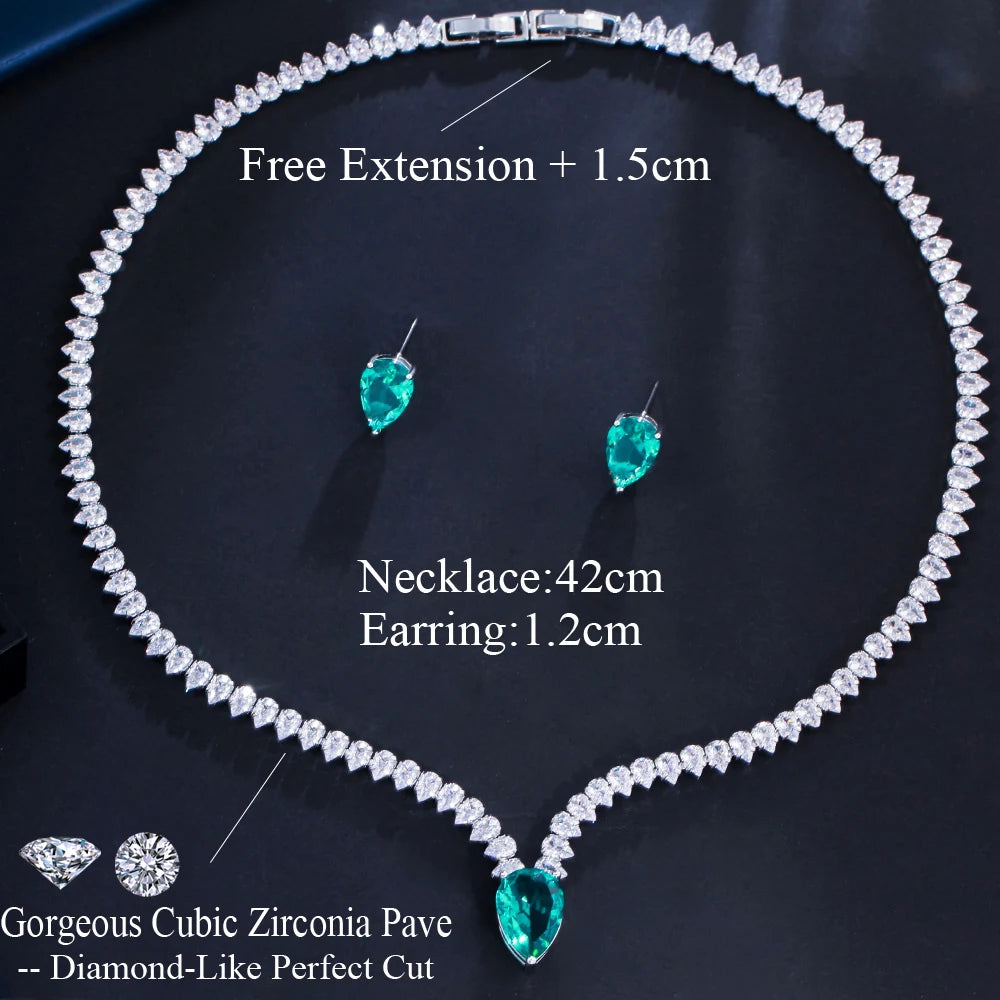 Waterdrop Cubic Zirconia Jewelry Set