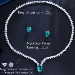 Waterdrop Cubic Zirconia Jewelry Set