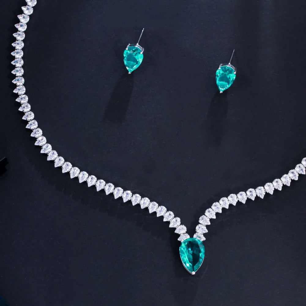 Waterdrop Cubic Zirconia Jewelry Set