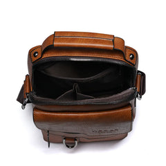 Men PU Leather Crossbody Shoulder Bag