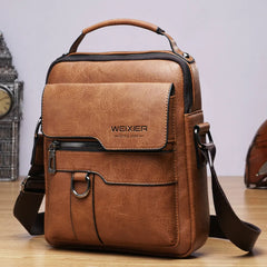 Men PU Leather Crossbody Shoulder Bag