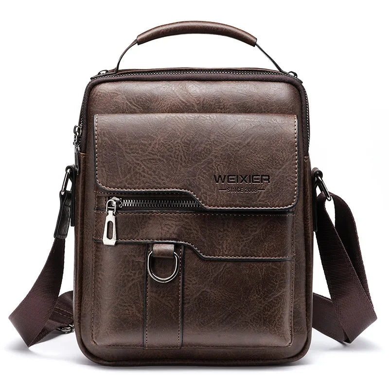 Men PU Leather Crossbody Shoulder Bag