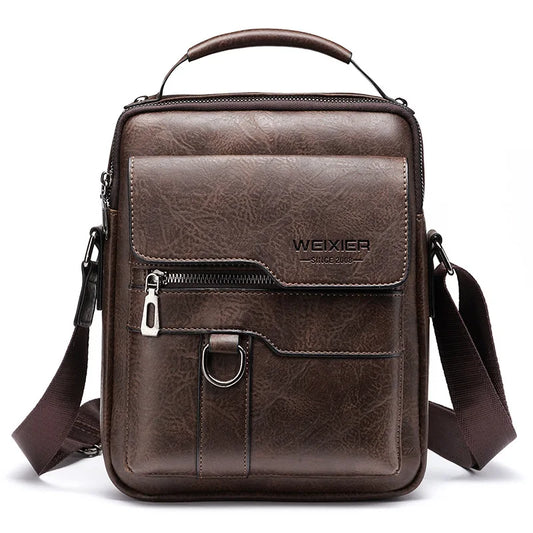 Men PU Leather Crossbody Shoulder Bag