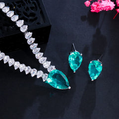 Waterdrop Cubic Zirconia Jewelry Set